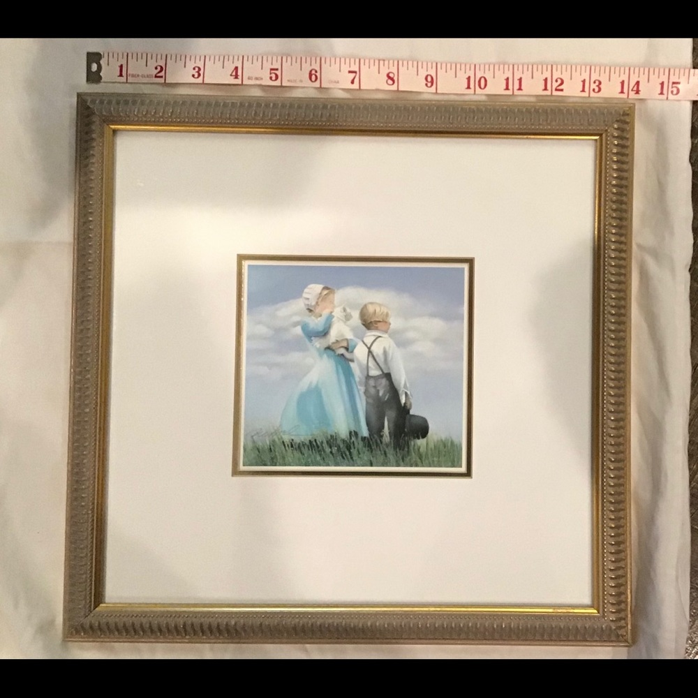 Decorative framed print.